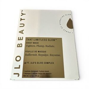 JLO Beauty "That Limitless Glow" 2 pc Sheet Mask x 1 - NEW Tighten Plump Radiate